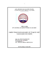 TIỂU LUẬN HP1 ĐƯỜNG lối QUỐC PHÒNG và AN NINH CHIẾN TRANH NH ảo vệ t ân dân b ổ QUỐC v ệt i NAM x ã hội CHỦ NGHĨA 