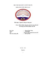 Tiểu luận  quản lý công sở công sản đề tài hoàn thiện công tác quản lý mua sắm tài sản công tại UBND quận tây hồ 