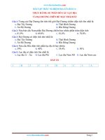 Trắc Nghiệm Địa Lí 6 Bài 11: Thực Hành Sự Phân Bố Các Lục Địa Và Đại Dương Trên Bề Mặt Trái Đất Có Đ...