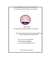 TIỂU LUẬN HP1 ĐƯỜNG lối QUỐC PHÒNG và AN NINH chiến tranh nhân dân bảo vệ tổ quốc việt nam xã hội chủ nghĩa trong thời kỳ hòa bình 