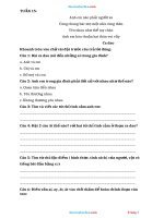 Phiếu Cuối Tuần Tiếng Việt 2 Kết Nối Tri Thức Tuần 15