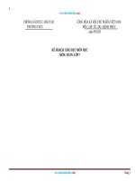 Kế Hoạch Giáo Dục Môn Toán 7