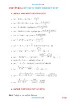 Chuyên Đề BDHSG Toán 6: Dãy Số Tự Nhiên Theo Quy Luật