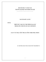 Thiết kế và quản lí hệ thống qa qc trong dây chuyền sản xuất bánh mỳ 
