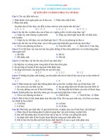 Trắc Nghiệm Sinh 6 Bài 8: Sự Lớn Lên Và Phân Chia Của Tế Bào Có Đáp Án