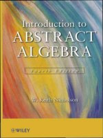 Introduction to abstract algebra 4th by w keith nicholson 