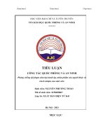 TIỂU LUẬN CÔNG tác QUỐC PHÒNG và AN NINH phòng chống tội phạm xâm hại danh dự, nhân phẩm của người khác và trách nhiệm của sinh viên 
