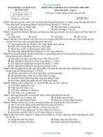 Đề Thi Học Kì 1 Lịch Sử 12 Sở GD-ĐT Quảng Nam 2021-2022 Có Đáp Án