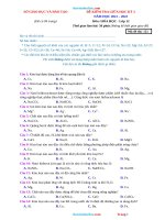 Đề Thi Giữa HK2 Hóa 12 Năm 2022 Có Đáp Án (Đề 4)