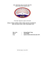 Tiểu luận nguyên lý quản lý nhà nước đề bài TĂNG CƯỜNG CHỨC NĂNG QUẢN lý KINH tế đối với NHÀ nước VIỆT NAM HIỆN NAY 