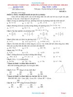 Đề Thi Kỳ 2 Toán 8 Sở GD Quảng Nam 2020-2021 Có Đáp Án