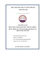 TIỂU LUẬN môn CÔNG CHÚNG báo CHÍ   TRUYỀN THÔNG đề tài nghiên cứu nhu cầu sử dụng sách điện tử của người trẻ đọc việt nam 