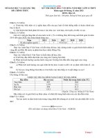 Đề Thi HSG Môn Địa 12 Sở GD-ĐT Quảng Trị 2021-2022 Có Đáp Án