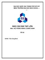 BÁO cáo bài tập lớn môn hệ THỐNG NĂNG LƯỢNG XANH tính toán để xây dựng hệ thống năng lượng gió theo dữ liệu của NASA năm 2012 