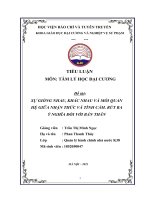 SỰ GIỐNG NHAU, KHÁC NHAU và mối QUAN hệ GIỮA NHẬN THỨC và TÌNH cảm  rút RA ý NGHĨA đối với bản THÂN 
