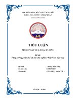 TIỂU LUẬN môn PHÁP LUẬT đại CƯƠNG đề tài tăng cường pháp chế xã hội chủ nghĩa ở việt nam hiện nay 2 
