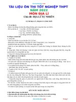 Tài Liệu Ôn Thi Tốt Nghiệp THPT Môn Địa Lí 2022