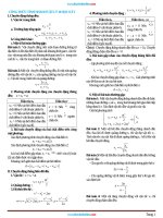 Công Thức Tính Nhanh Vật Lý 10 Học Kỳ 1