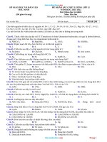 Đề Khảo Sát Chất Lượng Môn Hóa 12 Bắc Ninh 2021-2022 Có Đáp Án