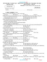 Đề Thi Học Kì 1 Lịch Sử 10 Sở GD-ĐT Quảng Nam 2021-2022 Có Đáp Án