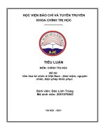 TIỂU LUẬN môn CHÍNH TRỊ học đề tài văn hoá từ chức ở việt nam   khái niệm, nguyên nhân, biện pháp khắc phục 2 