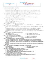 Bộ Đề Ôn Thi HK2 Sinh 11 Năm Học 2021-2022 Có Đáp Án