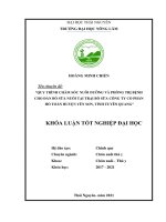 Thực hiện quy trình kỹ thuật chăm sóc ,nuôi dưỡng và phòng trị bệnh cho đàn bò sữa nuôi tại trại bò sữa công ty hồ toản, huyện yên sơn, tỉnh tuyên quang  