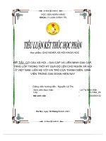 CƠ cấu xã hội – GIAI cấp và LIÊN MINH GIAI cấp, TẦNG lớp TRONG THỜI kỳ QUÁ độ lên CHỦ NGHĨA xã hội ở VIỆT NAM  LIÊN hệ với VAI TRÒ của THANH NIÊN, s 