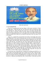 SKKN Vận dụng tư tưởng đạo đức Hồ Chí Minh vào giảng dạy môn GDCD lớp 10 bài 11 “Một số phạm trù cơ...