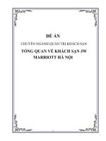 ĐỀ ÁN CHUYÊN NGÀNH QUẢN TRỊ KHÁCH SẠN: KHÁCH SẠN JW MARRIOTT HÀ NỘI