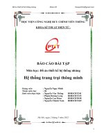 BÁO CÁO BÀI TẬP  Môn học: Đồ án thiết kế hệ thống nhúng Hệ thống trang trại thông minh