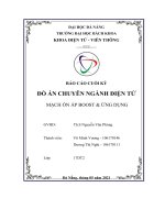 BÁO CÁO CUỐI KỲ ĐỒ ÁN CHUYÊN NGÀNH ĐIỆN TỬ MẠCH ỔN ÁP BOOST & ỨNG DỤNG