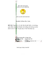 Nguyên lý về mối liên hệ phổ biến và vận dụng quan điểm toàn diện để phân tích những ảnh hưởng của đại dịch covid  19 đối với giáo dục ở việt nam hiện nay 