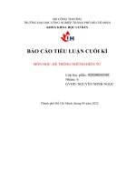 BÁO cáo TIỂU LUẬN CUỐI kì môn học hệ THỐNG NHÚNG điện tử thiết kế một mạch đo nhiệt độ, độ ẩm từ việc sử dụng LPC 2103 