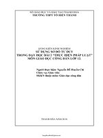 SKKN Sử dụng sơ đồ tư duy trong dạy học bài 2 “thực hiện pháp luật” môn Giáo dục công dân lớp 12