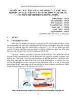 Nghiên cứu điều kiện tối ưu mô hình xử lý nước biển thành nước ngọt cho ngư dân bằng công nghệ chưng cất màng MD (Membrane Distillation)