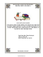 Bìa: SKKN Ứng dụng công nghệ thông tin trong dạy học bài “sự phát triển lịch sử và nền văn hóa đa dạ...