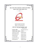 BÁO CÁO BÀI TẬP LỚN MÔN: Các kỹ thuật giấu tin ĐỀ TÀI: Tấn công trong thủy vân số