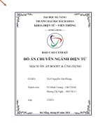 BÁO cáo CUỐI kỳ đồ án CHUYÊN NGÀNH điện tử MẠCH ổn áp BOOST  ỨNG DỤNG 