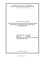 SKKN Một số giải pháp về giải toán tìm hai số khi biết tổng và tỉ số của hai số đó cho học sinh lớp...