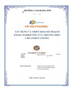 XÂY DỰNG và TRIỂN KHAI kế HOẠCH EMAIL MARKETING của THƯƠNG HIỆU CREATOR’S COFFEE 
