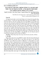 Xây dựng chương trình tính và lập bản đồ nhu cầu sử dụng nước - ứng dụng cho khu vực đồng bằng sông Cửu Long