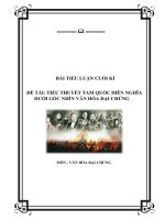 TIỂU THUYẾT TAM QUỐC DIỄN NGHĨA DƯỚI GÓC NHÌN VĂN HÓA ĐẠI CHÚNG