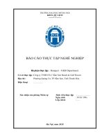 BÁO CÁO THỰC TẬP FLC SẦM SƠN BEACH GOLF RESORT (BANQUET)