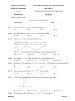 Đề khảo sát toán 12 lần 3 năm học 2020-2021 trường THPT Thành Nhân - TPHCM