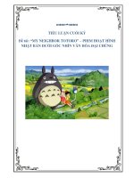 “MY NEIGHBOR TOTORO”– PHIM HOẠT HÌNH NHẬT BẢN DƯỚI GÓC NHÌN VĂN HÓA ĐẠI CHÚNG