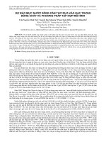 Dự báo mực nước sông Cần Thơ dựa vào đặc trưng dòng chảy và phương pháp tập hợp mô hình