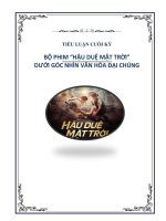 BỘ PHIM “HẬU DUỆ MẶT TRỜI” DƯỚI GÓC NHÌN VĂN HÓA ĐẠI CHÚNG