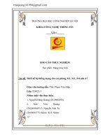 BÁO CÁO THỰC NGHIỆM Học phần Mạng máy tính Chủ đề Thiết kế hệ thống mạng cho các phòng 312, 313, 314 nhà A7