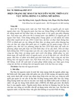 Hiện trạng dự báo tài nguyên nước trên lưu vực sông Hồng và sông Mê Kông